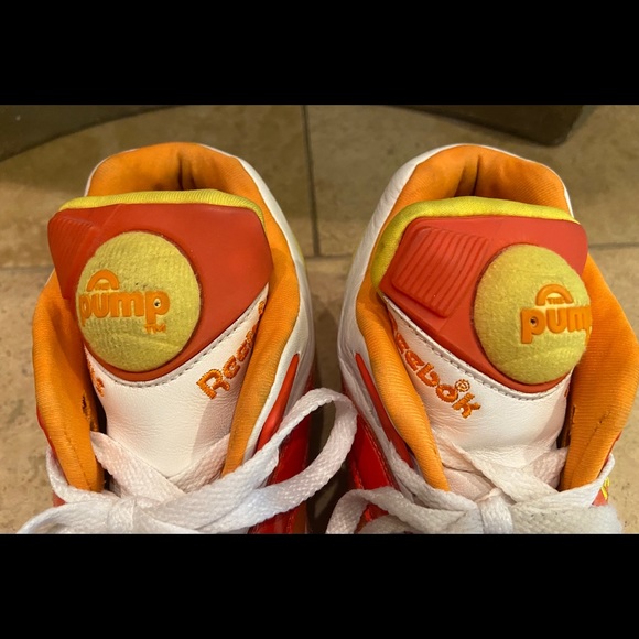 Vintage 1989 Orange Reebok Court Victory pump Sz 9 - Picture 10 of 12